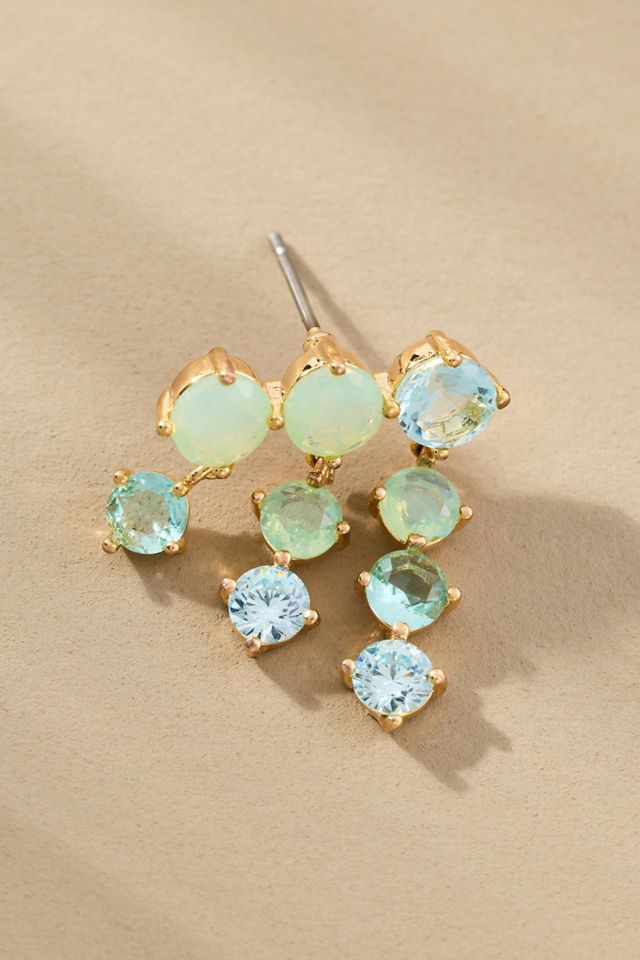 Multi Crystal Drop Earrings #1
