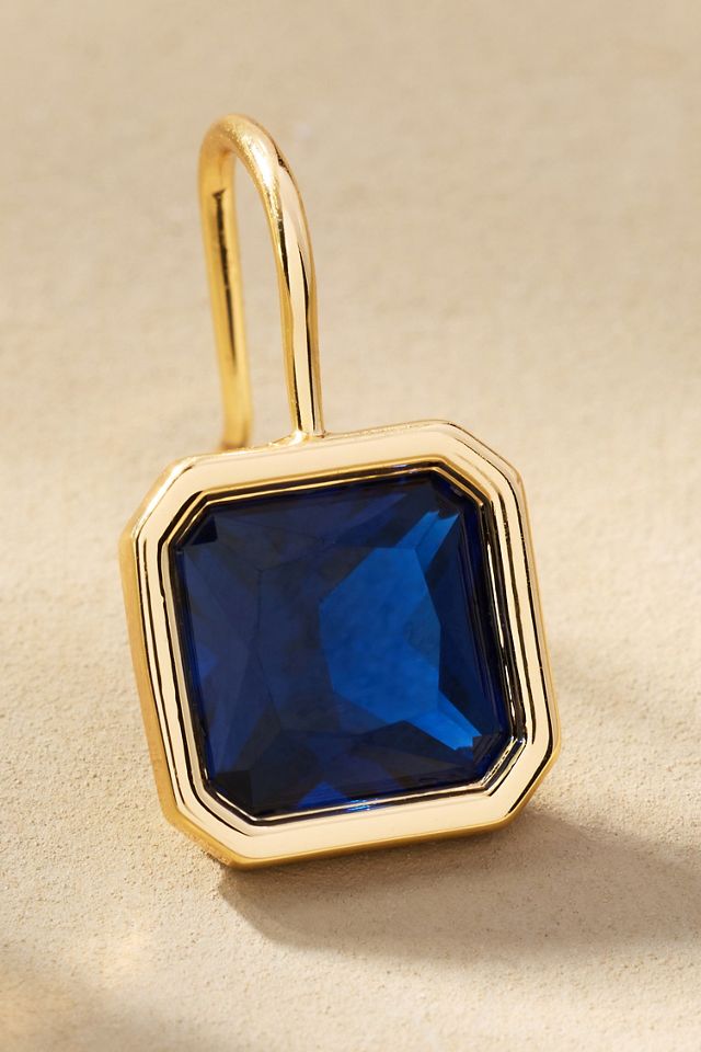 Square Gemstone Earrings #1