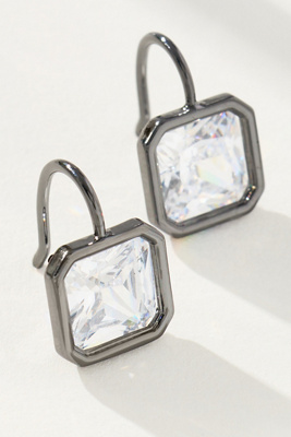By Anthropologie Square Gemstone Earrings In Silver