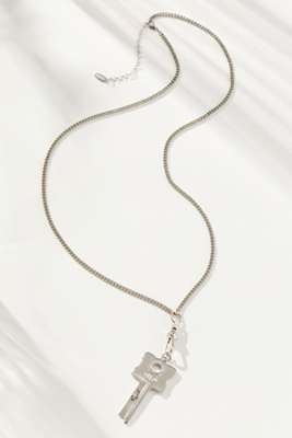 By Anthropologie Key Pendant Necklace In Silver