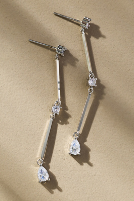 By Anthropologie Delicate Drop Earrings In Silver