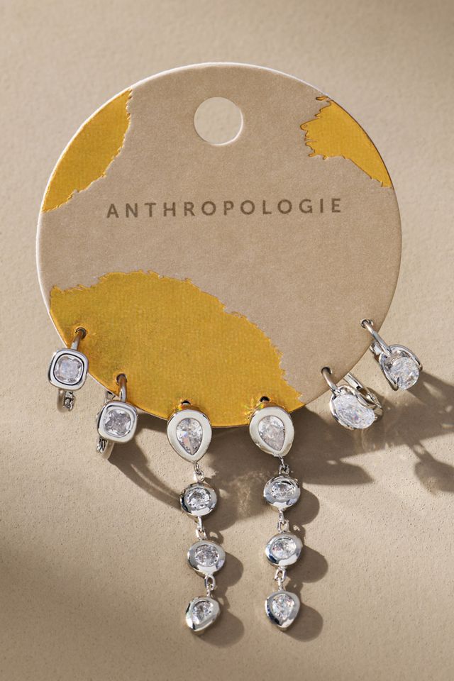 Glitz Crystal Earrings, Set of 3 #1