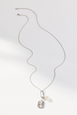 By Anthropologie Delicate Link Pendant Necklace In Silver