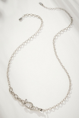 By Anthropologie Delicate Horsebit Necklace In Silver