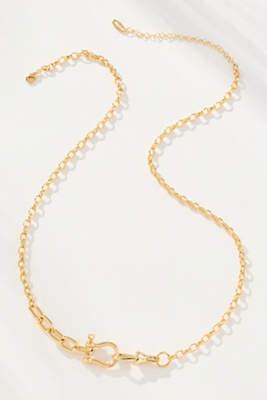 By Anthropologie Delicate Horsebit Necklace In Gold