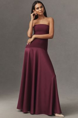One33 The Vivienne Strapless Drop-Waist Maxi Dress