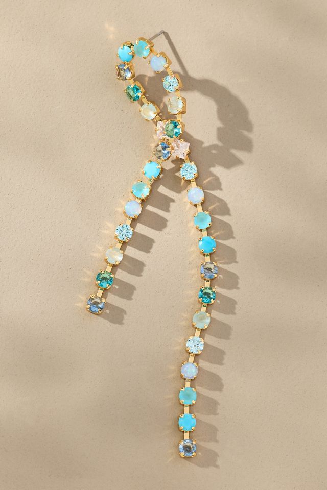 Crystal Loop Drop Earrings #1