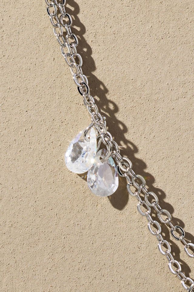 Drippy Crystal Layered Necklace #1