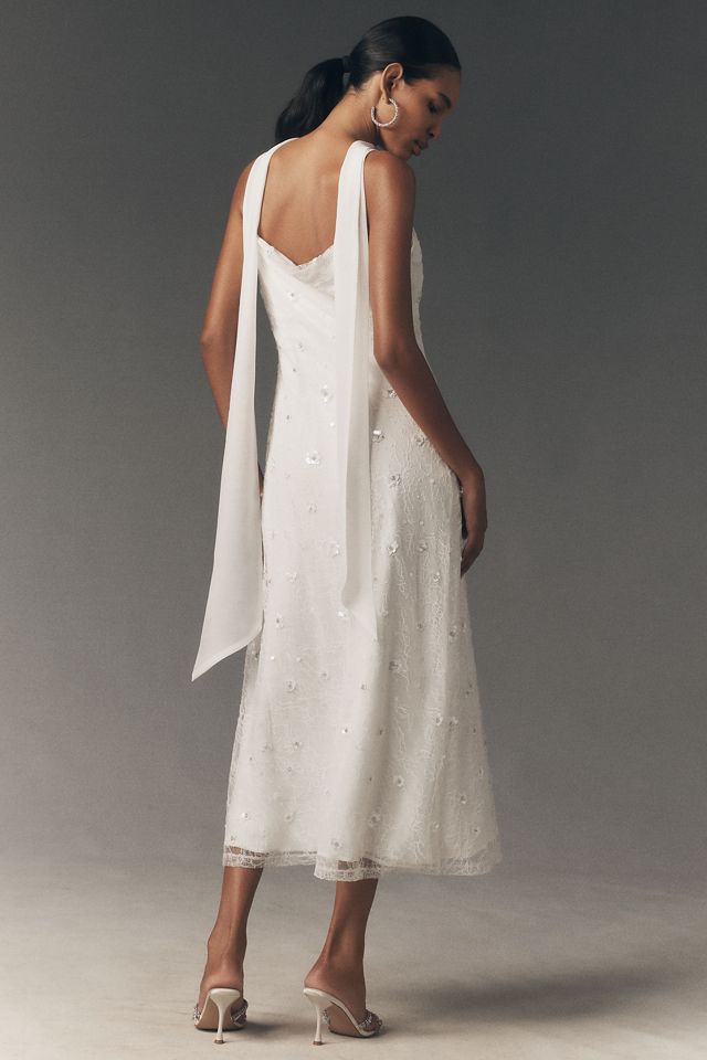 BHLDN 3D Deco Lace Slip Dress with Scarf #1