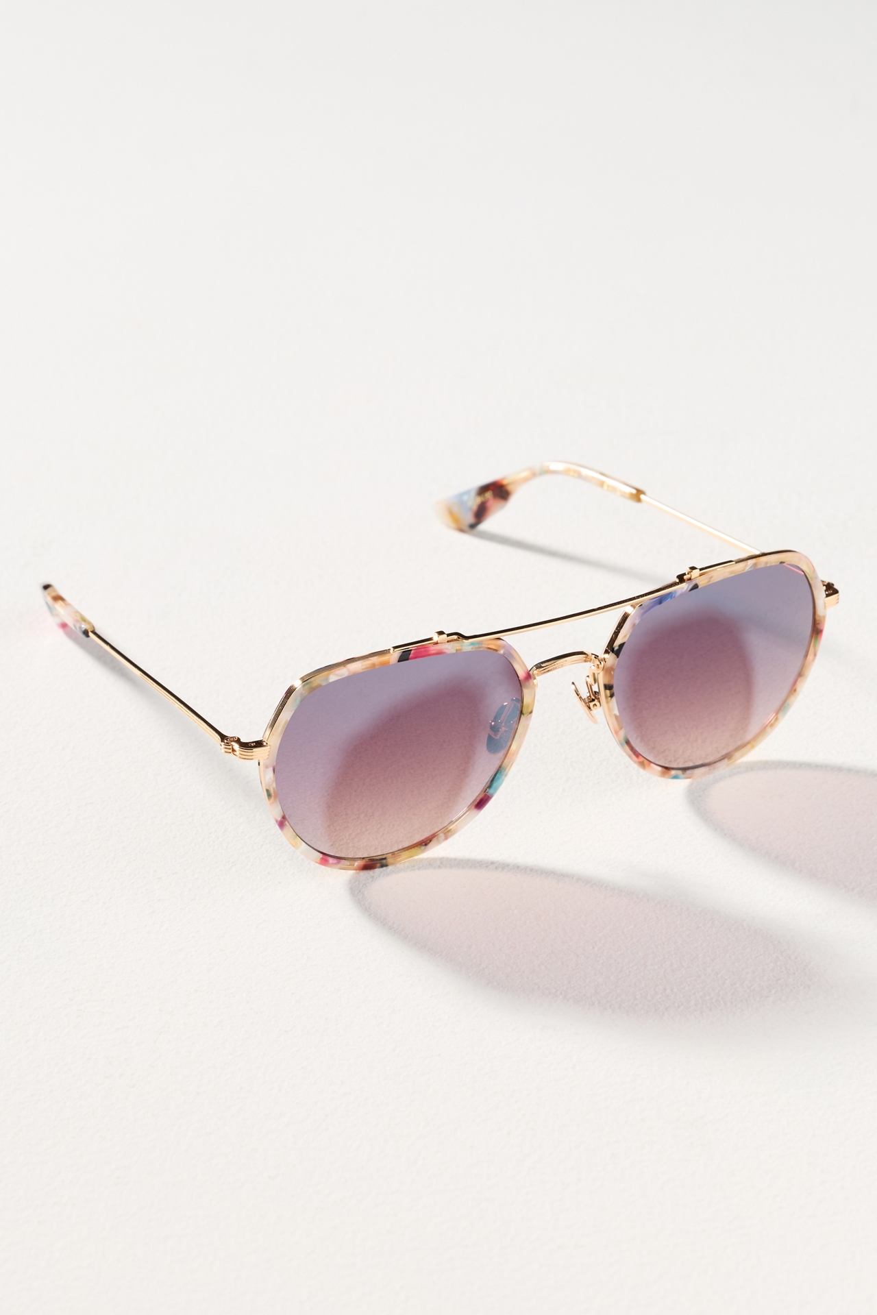 Krewe Baker Acetate Aviator Sunglasses
