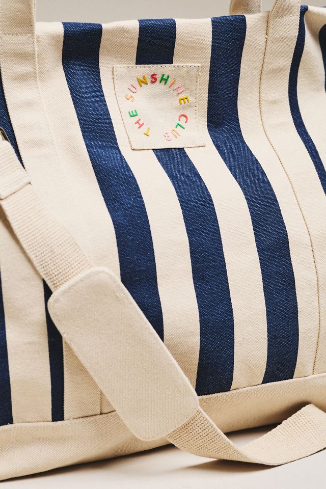 Sunshine Tienda Navy Stripe Canvas Weekender Bag #2