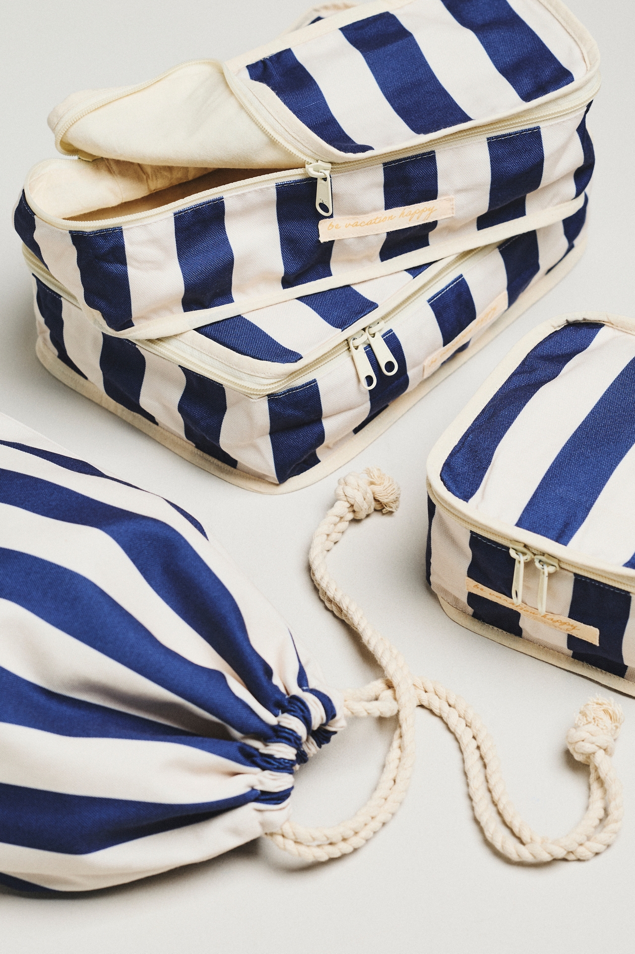 Sunshine Tienda Navy Stripe Packing Cube 5-Piece Set