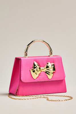 Lisi Lerch Lulu Bow Satchel Purse In Pink