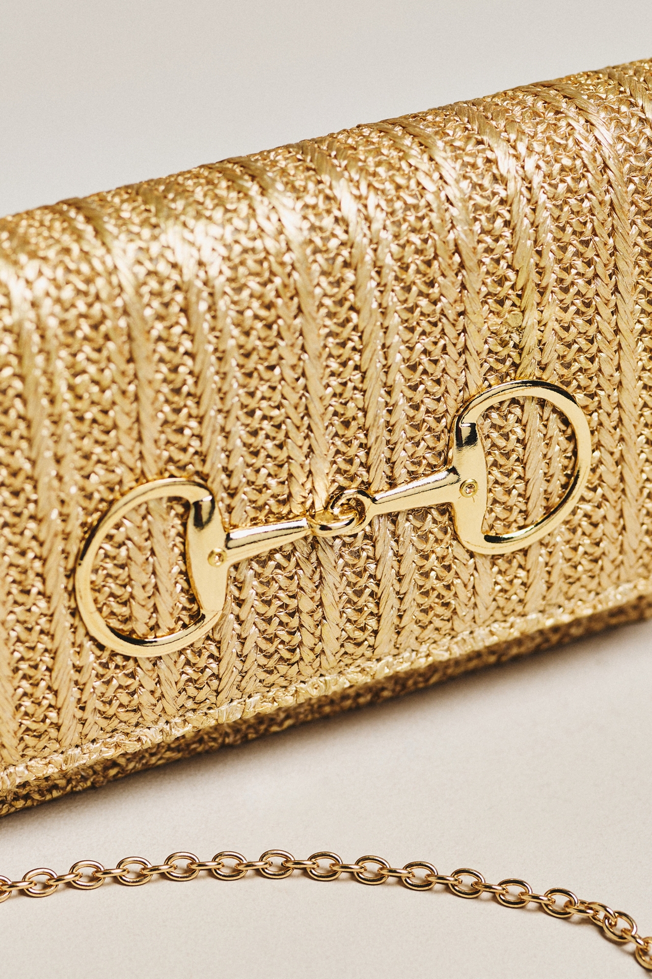 Lisi Lerch Ruby Raffia Snaffle Clutch