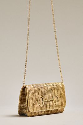 Lisi Lerch Ruby Raffia Snaffle Clutch