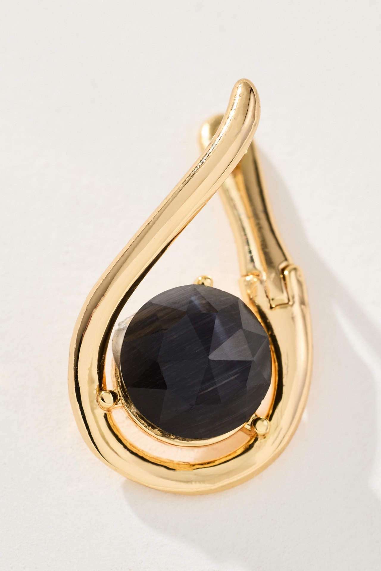 Looped Stone Huggie Hoop Earrings