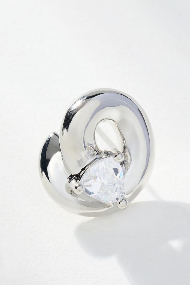 Looped Crystal Post Earrings #1