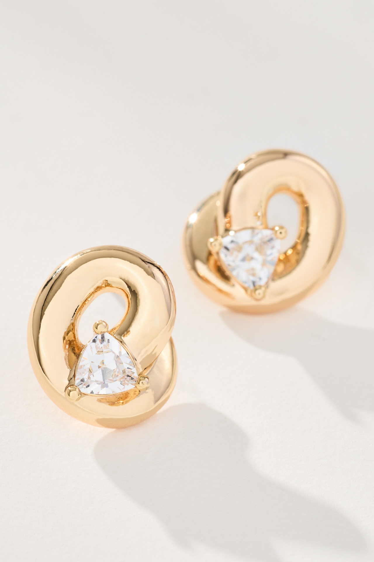 Looped Crystal Post Earrings