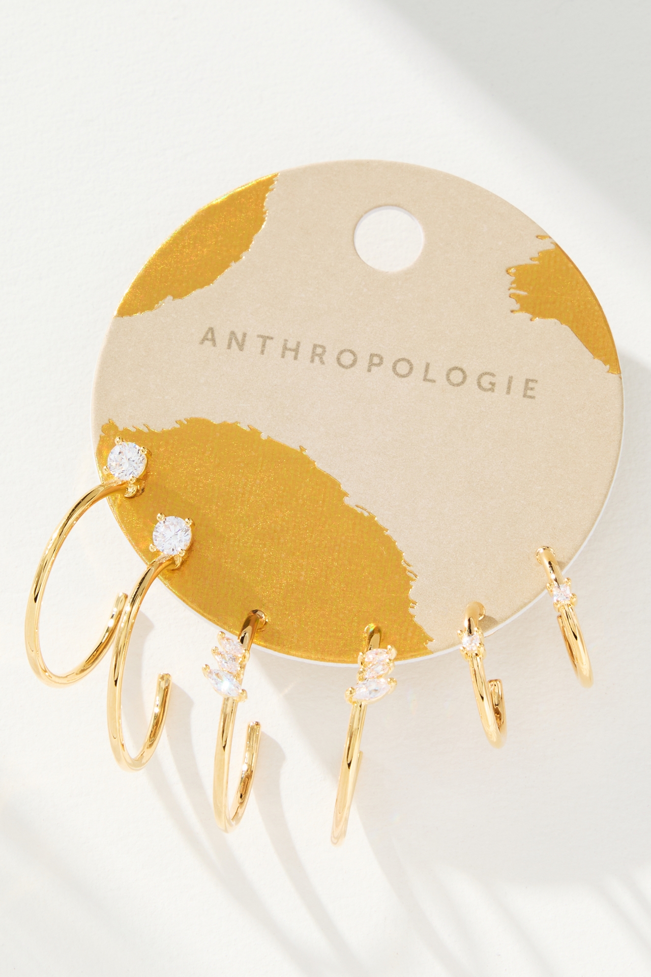 Crystal Hoop Earrings, Set of 3