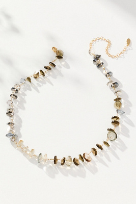 By Anthropologie Multi-color Beaded Necklace In Brown