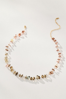 By Anthropologie Multi-color Beaded Necklace In Brown