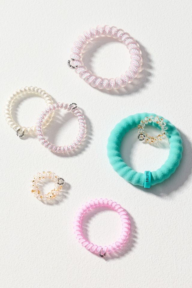 TELETIES Holiday Ornament Mixed Coil Hair Ties, Set of 6 #1