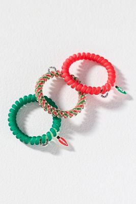 TELETIES Coil Hair Ties, Set of 3
