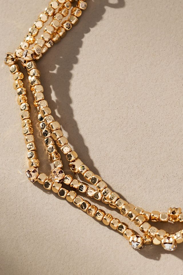 Beaded Stone Layered Bracelet #1