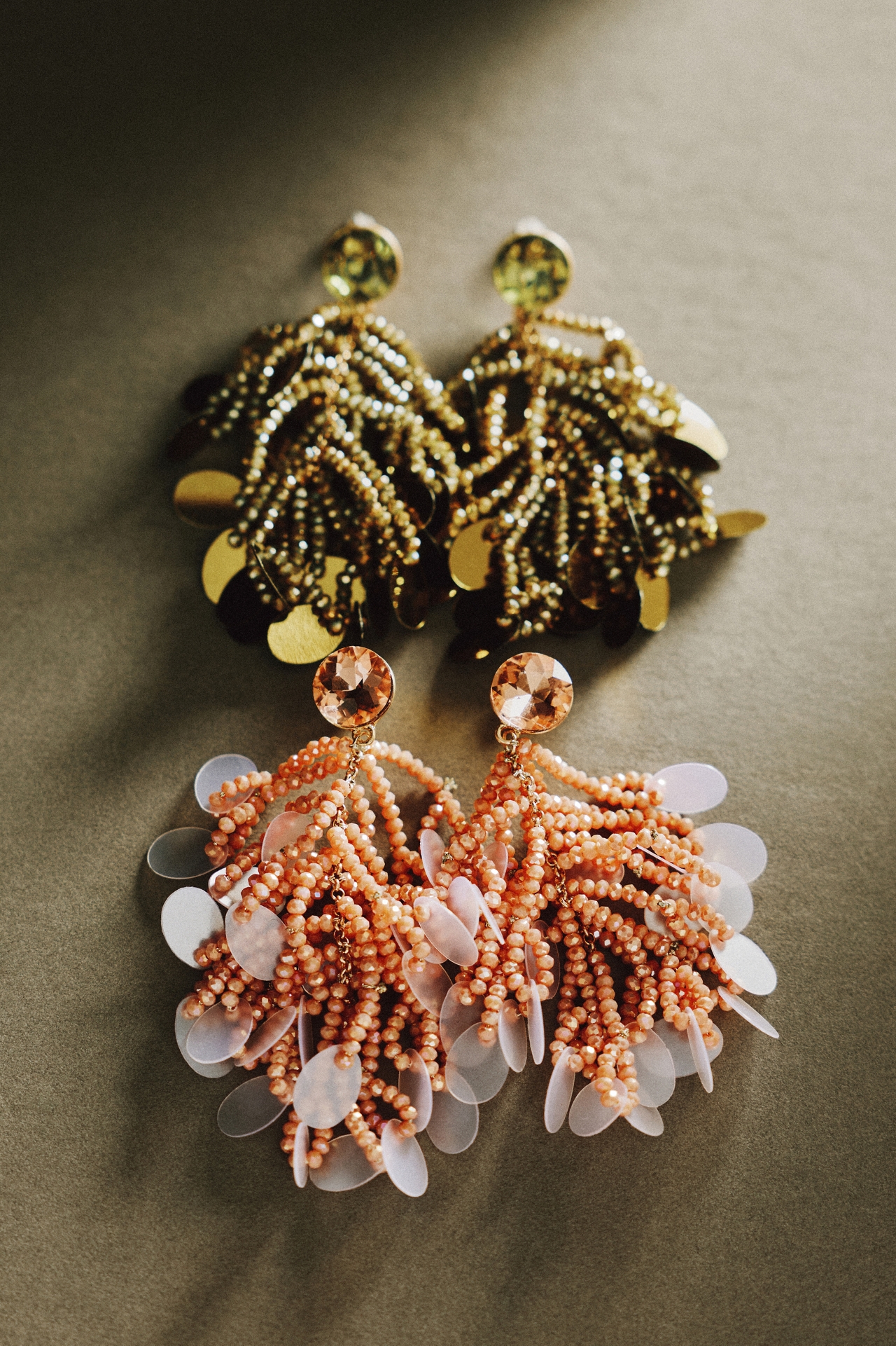 Colorful Beaded Sequin Fringe Earrings