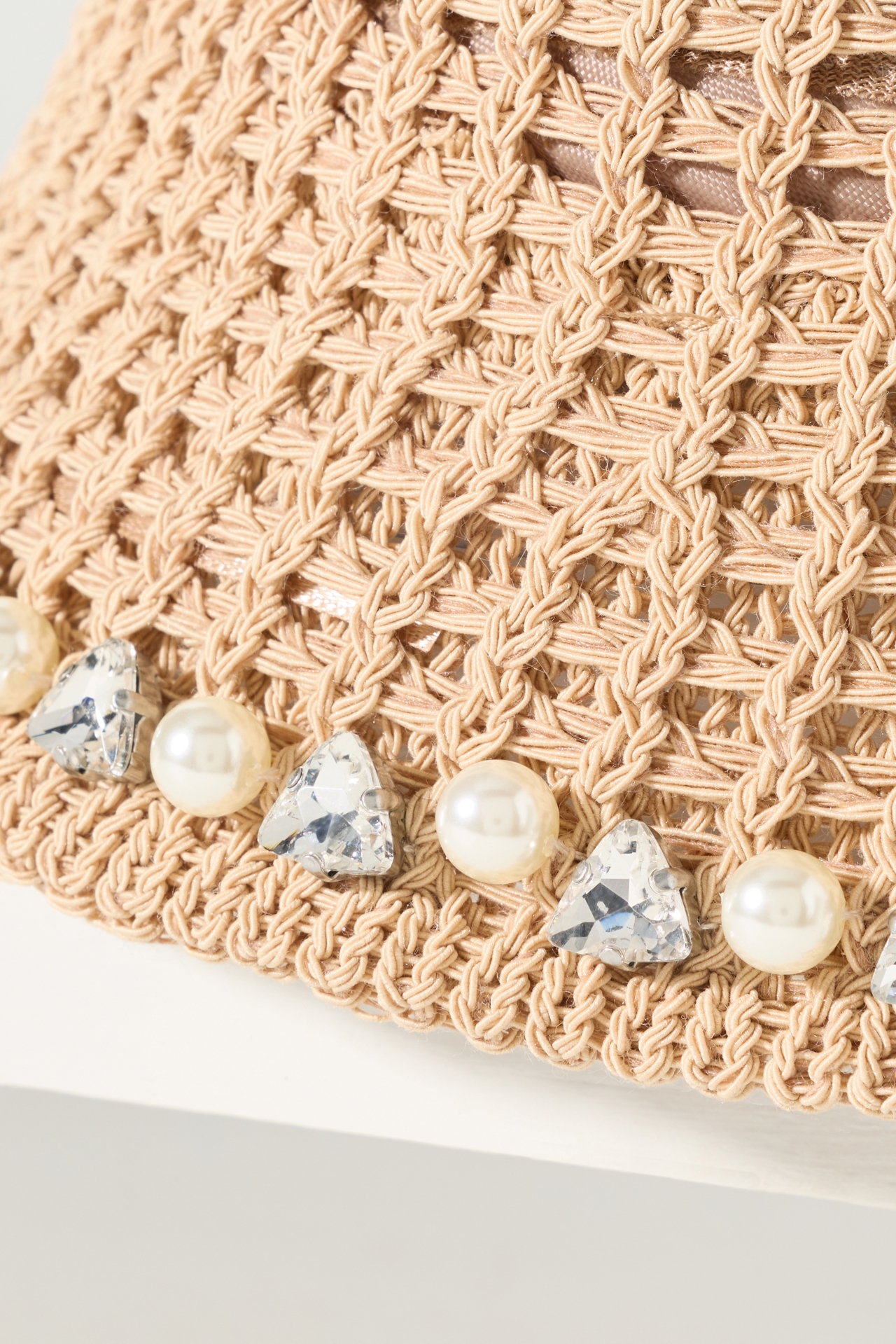 Lele Sadoughi Open Weave Raffia Bucket Hat