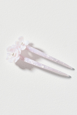 Lele Sadoughi Petunia French Hair Pin In White