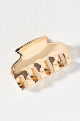 Lele Sadoughi Mini Metal Hair Claw Clip In Gold