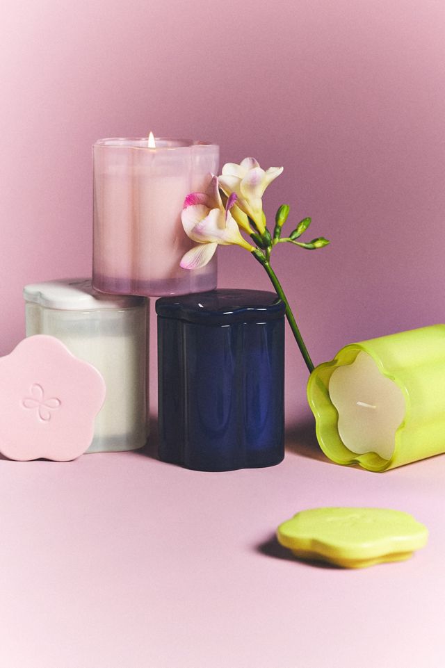 Maeve Floral Lemon Blossom Glass Candle | AnthroHome