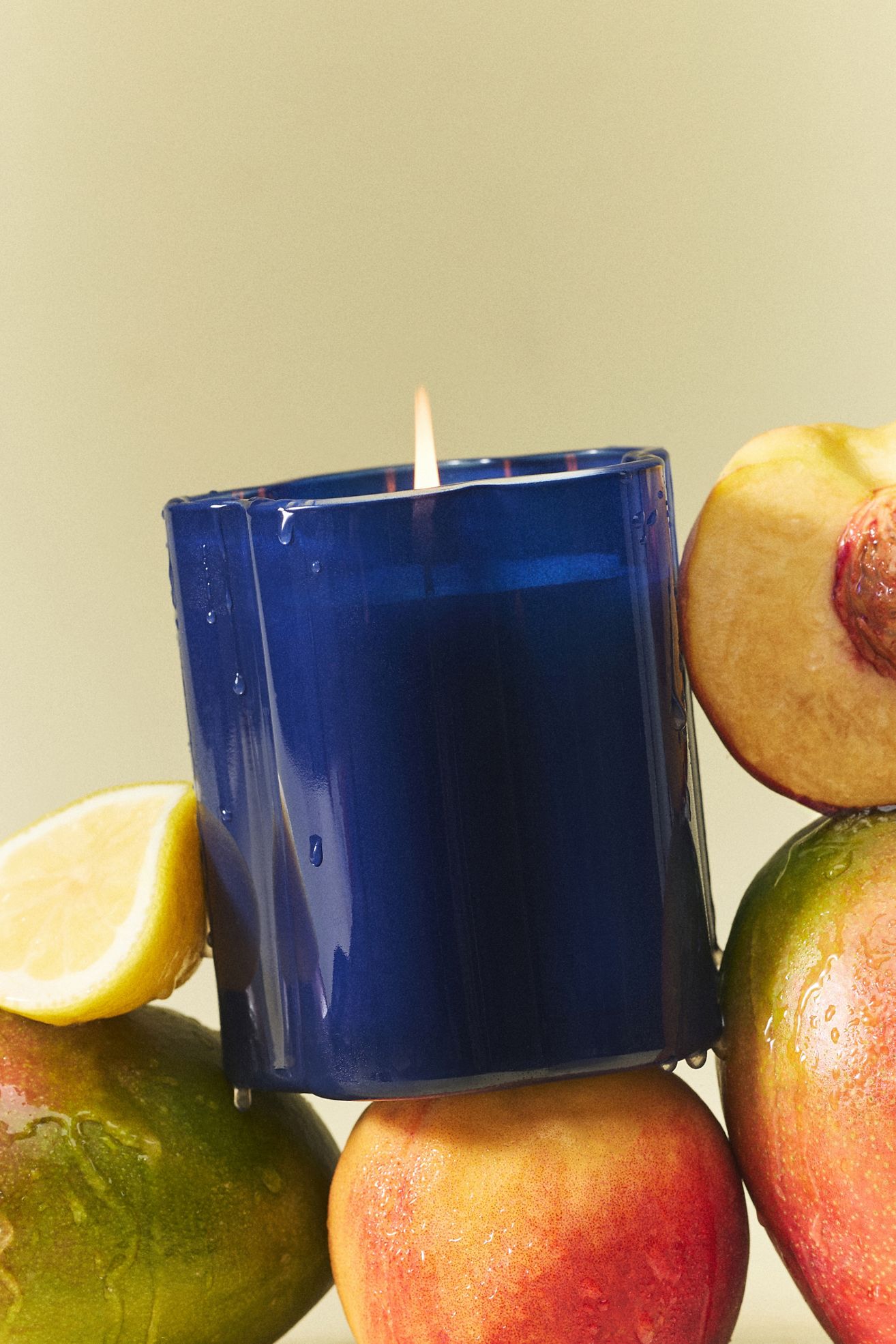 Maeve Floral Jasmine & Sandalwood Glass Candle - Jasmine & Sandalwood, S