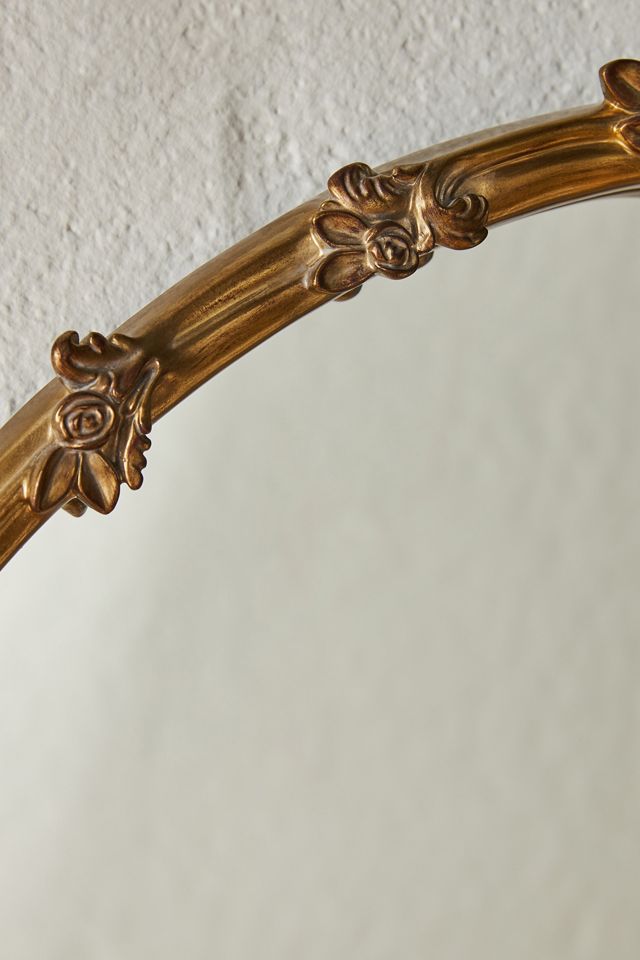 Cecilia Floral Emblem Round Wall Mirror #4