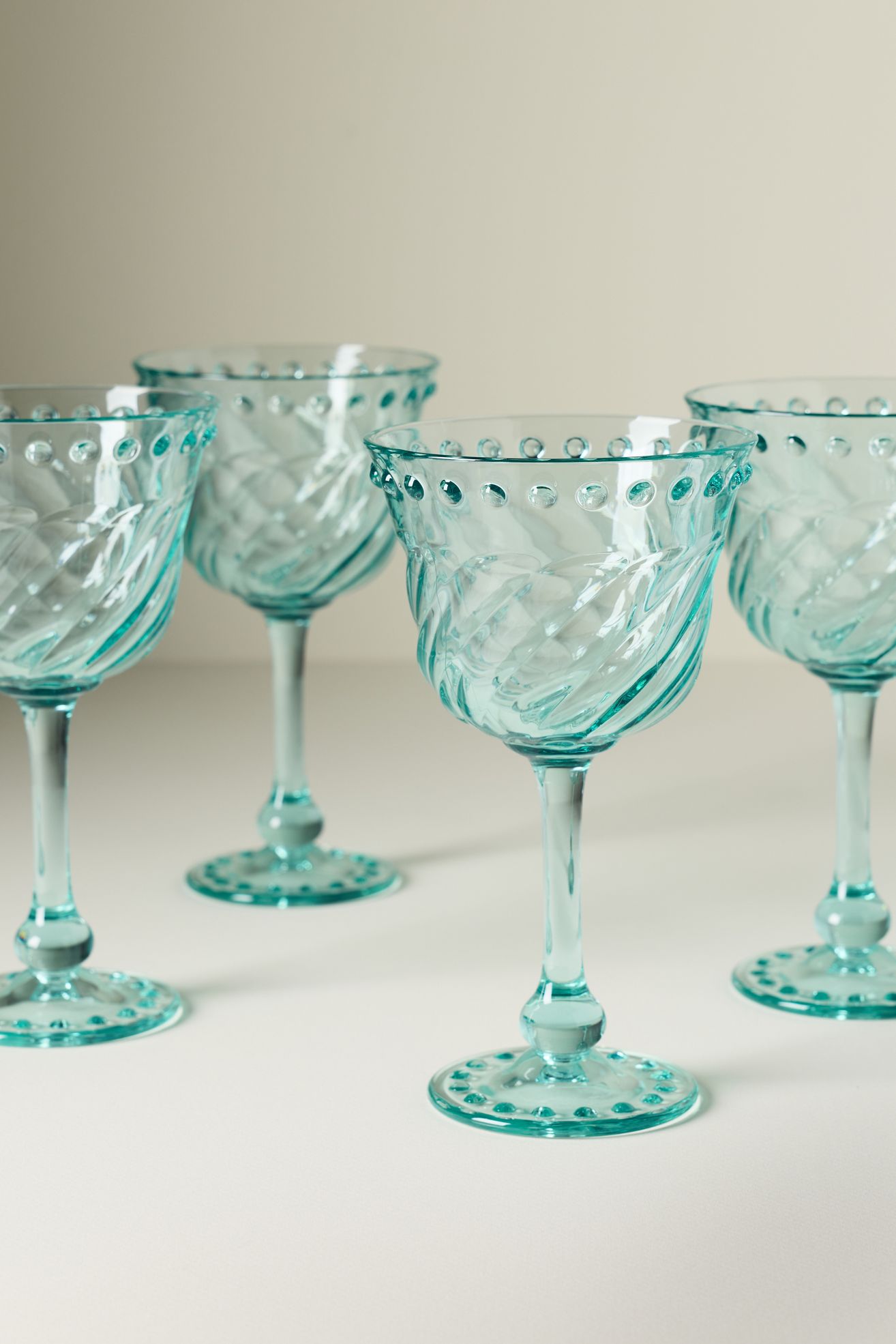 Esther Acrylic Wine Glasses, Set of 4 - Mint, Set Of 4