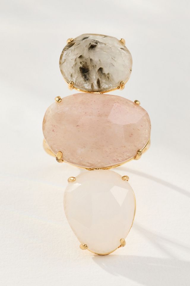 Triple Stone Cocktail Ring #1