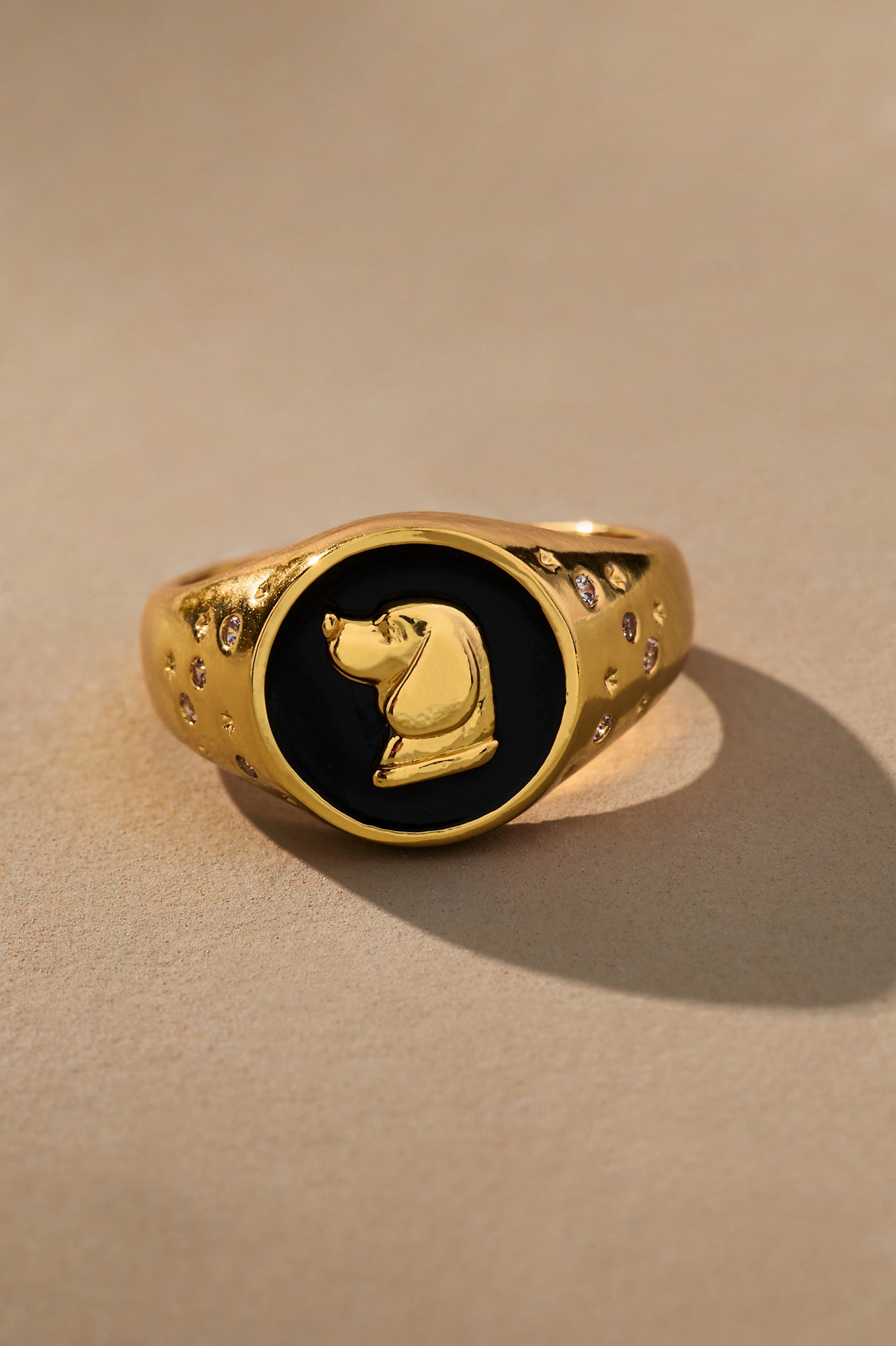 Dog Icon Cocktail Ring