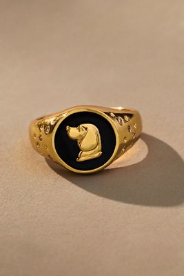 Dog Icon Cocktail Ring