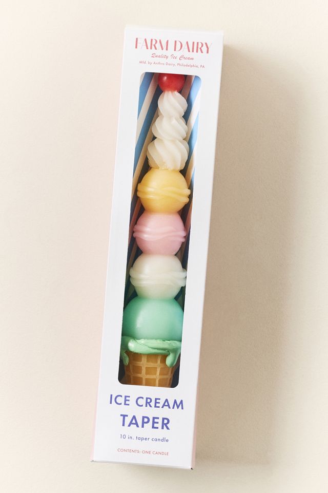 Ice Cream Cone Taper Candle #1