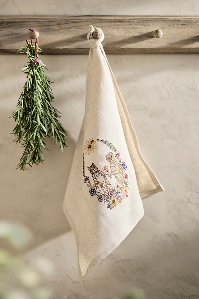 Coral & Tusk Floral Friends Dish Towel | Terrain