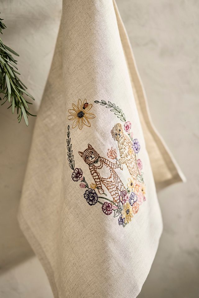 Coral & Tusk Floral Friends Dish Towel #1