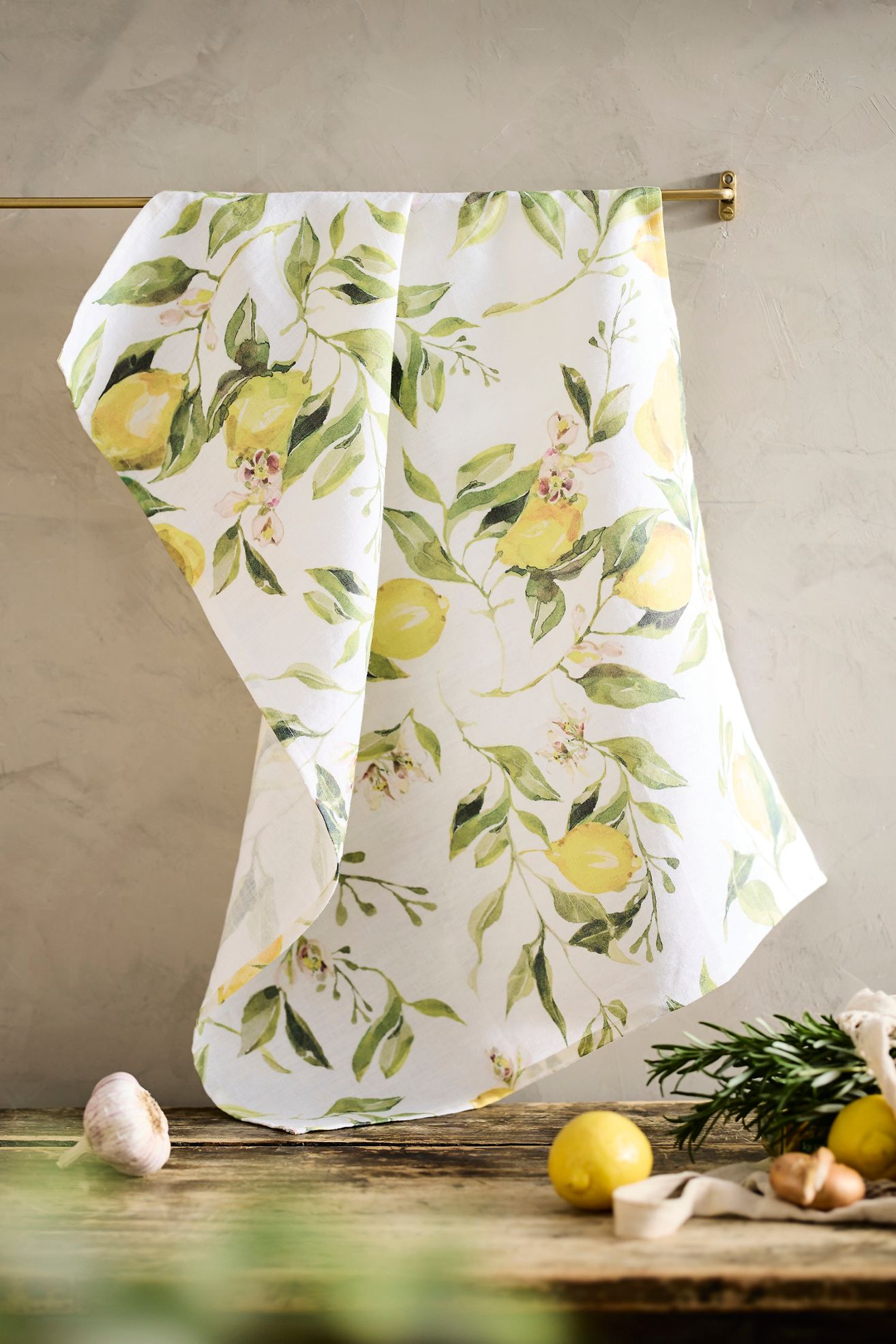 Lemons Linen Dish Towel - Lemon, One Size