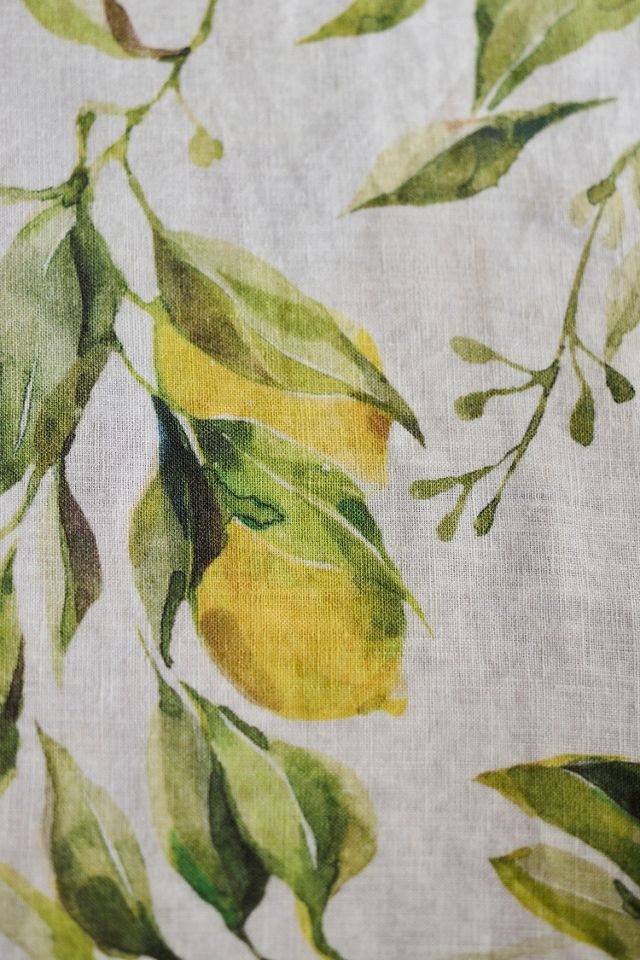 Lemons Linen Tablecloth #1