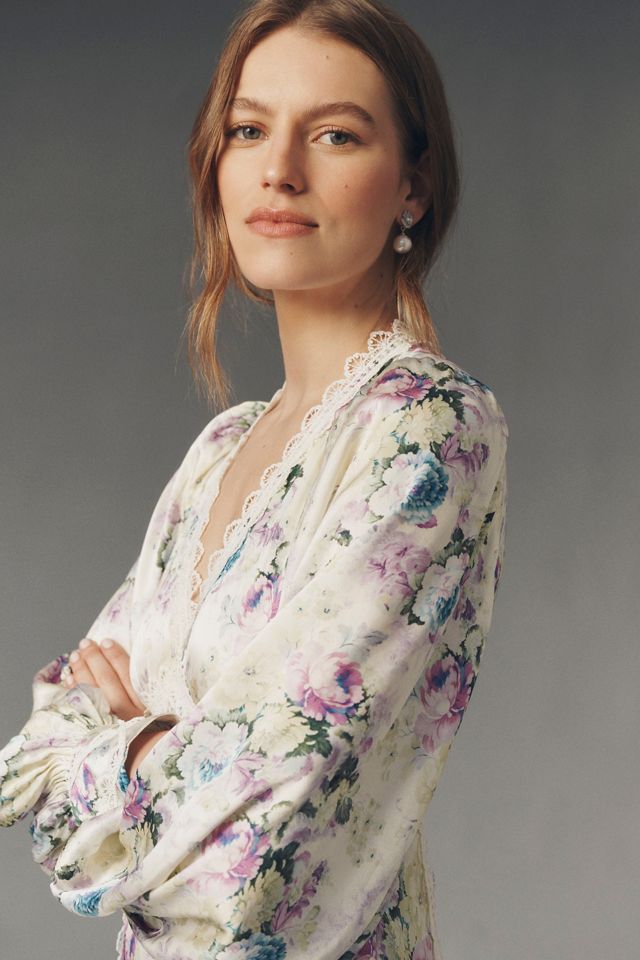 BHLDN Abby Long-Sleeve Mini Dress