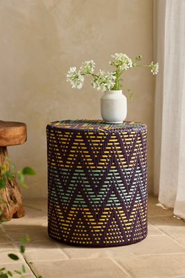 Havana Cylinder Stool, Mixed Print