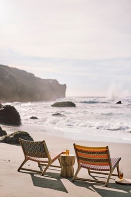 Havana Wicker + Teak Armless Chair, Global