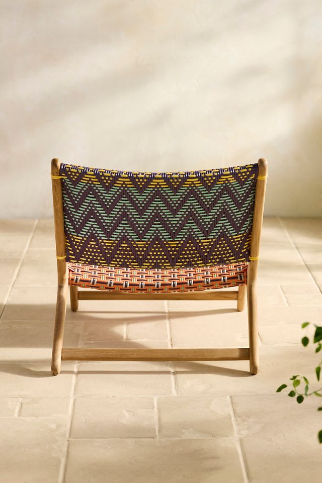Terrain Havana Wicker & Teak Armless Chair, Global #2