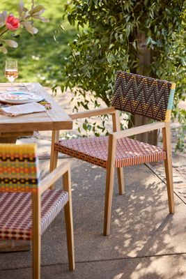 Havana Wicker + Teak Dining Chair, Global