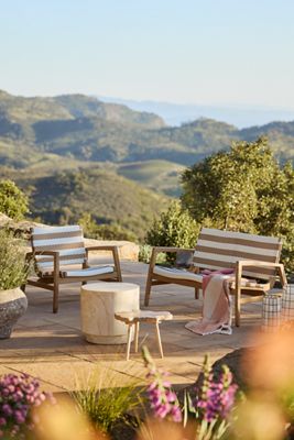 Coastline Wicker + Teak Lounge Chair